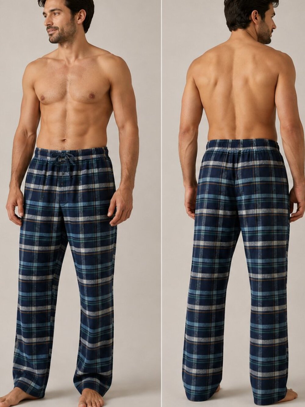 St. John's Bay Men's Plaid Flannel Lounge Sleep Pants - Size Medium - NWT